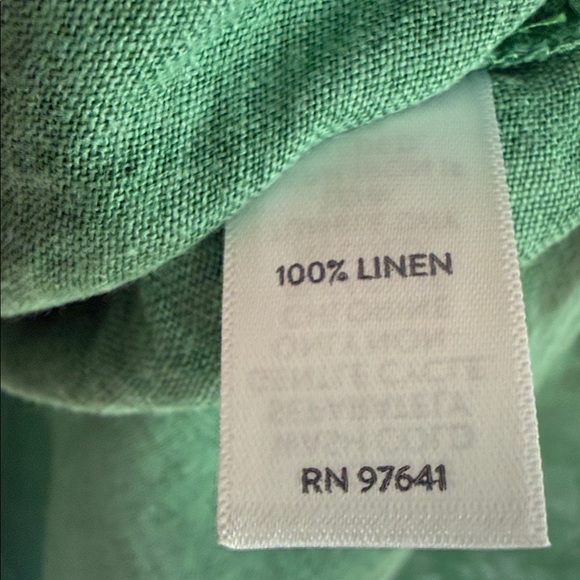 J. Jill Women Spring Green Linen Top Vacation Travel Island Size XL - Picture 11 of 11
